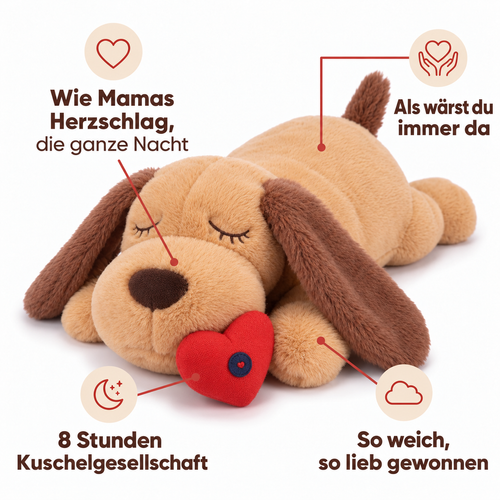 Kuscheltier mit Herzschlag für Hunde